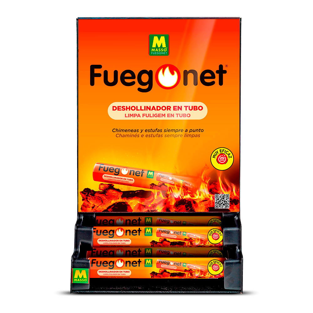 Expositor limpa fuligem em tubo fuegonet gratis pela compra de 48 unid da ref.85870 26 5x29 5x43 9cm