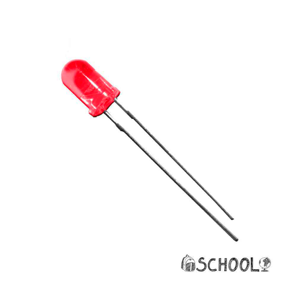 Diodo led vermelho 5mm (artesanato) 1 9v edm