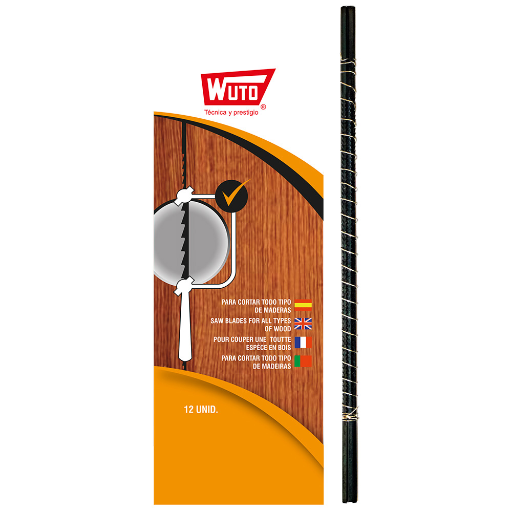 Serra marchetaria para madeira  2/13cm 30tpi (blisters 12 serras) wuto