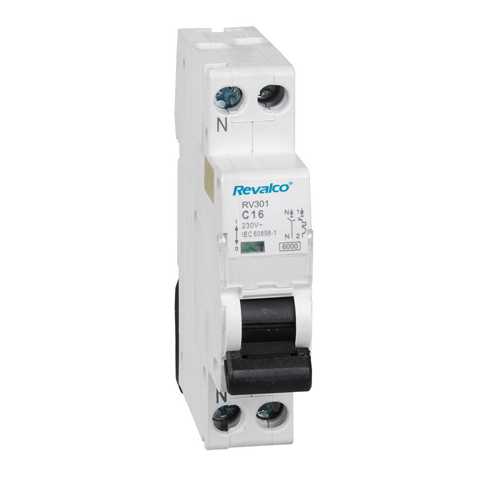 Disjuntor magnetotérmico revalco 1 polo+neutro 16a (estreito)