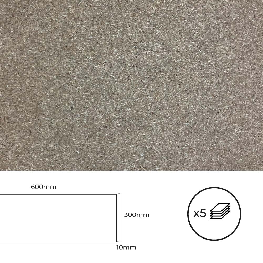 Kit 5 placas de aglomerado 600x300x10mm. bertini
