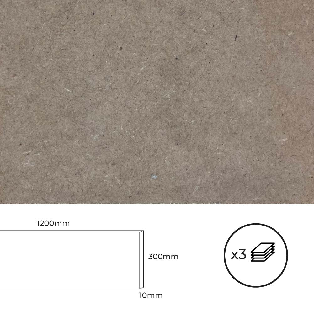 Kit 3 placas mdf 1200x300x10mm. bertini