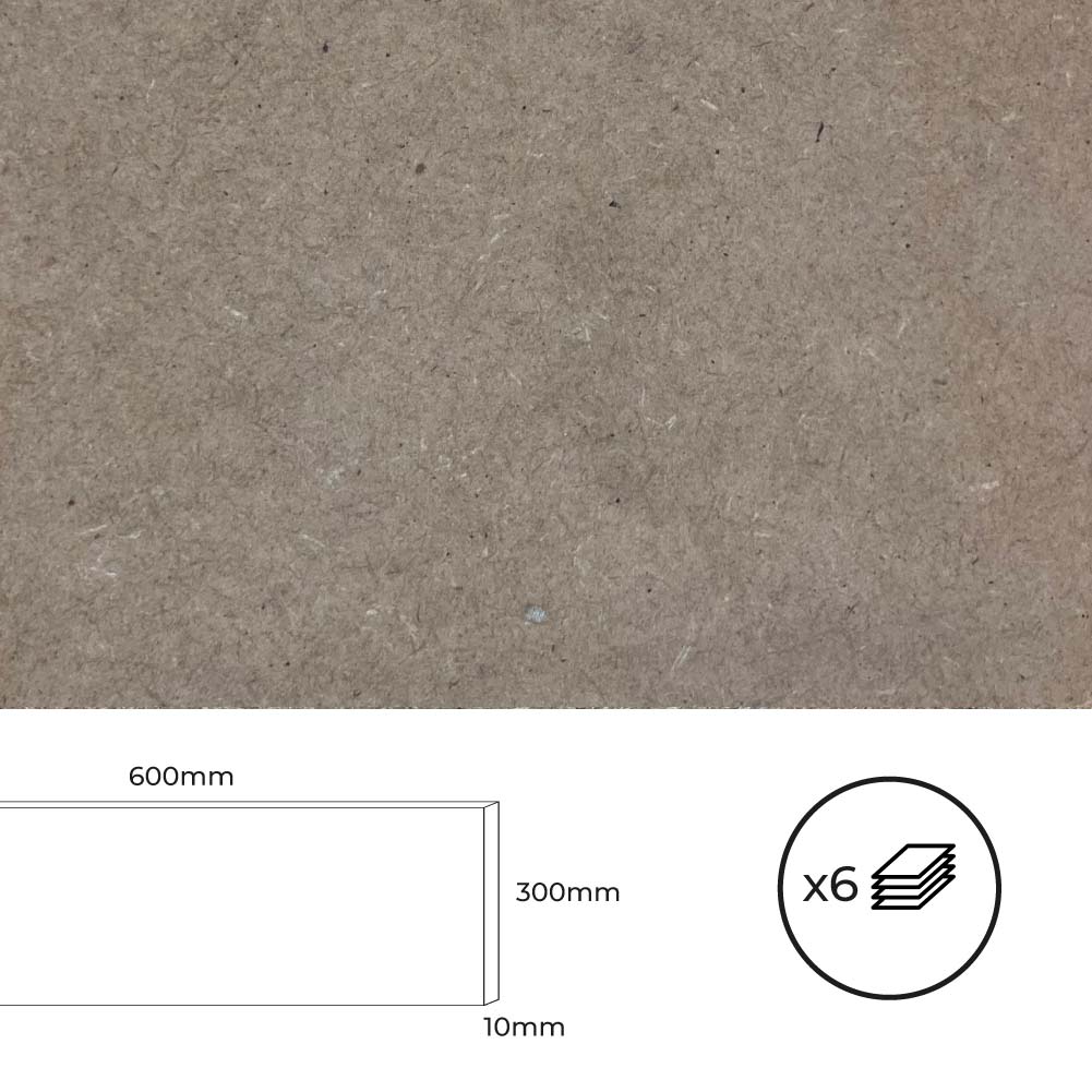 Kit 6 placas mdf 600x300x10mm. bertini