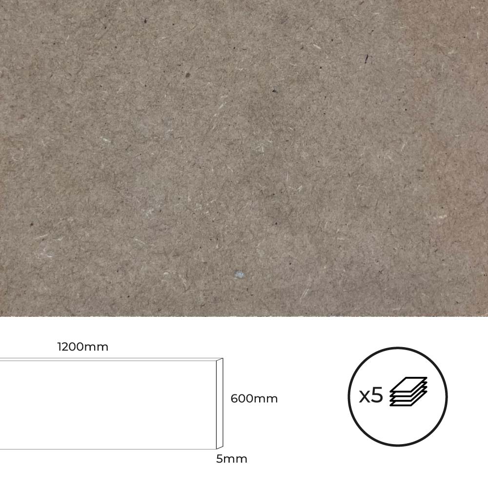 Kit 5 placas mdf 1200x600x5mm. bertini