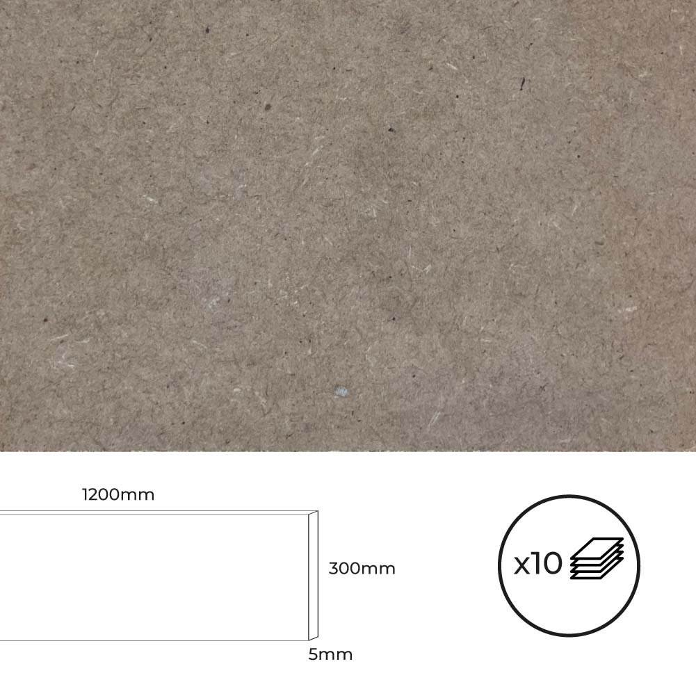 Kit 10 placas mdf 1200x300x5mm. bertini.