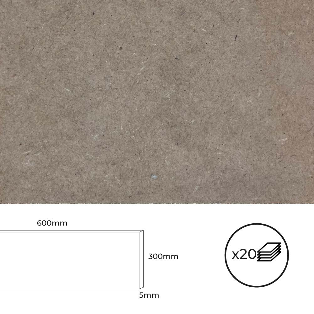 Kit 20 placas mdf 600x300x5mm. bertini.