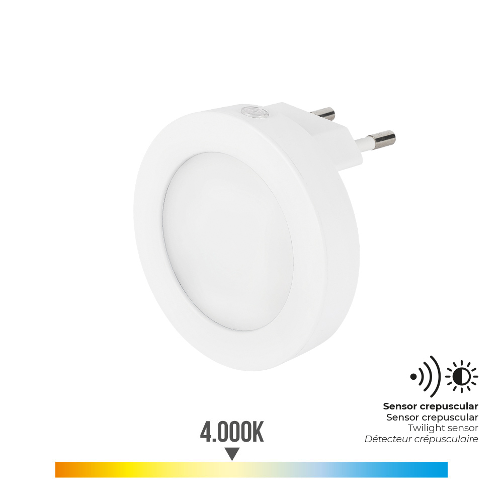 Luz de presença led 0 5w 5lm 4000k luz do dia redonda ø6 5x4 5cm edm