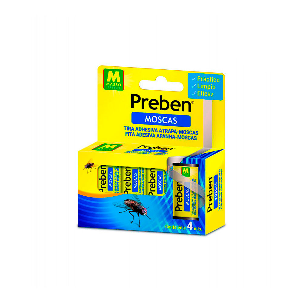 Preben fita adesiva moscas 4 unid. 231277 massó