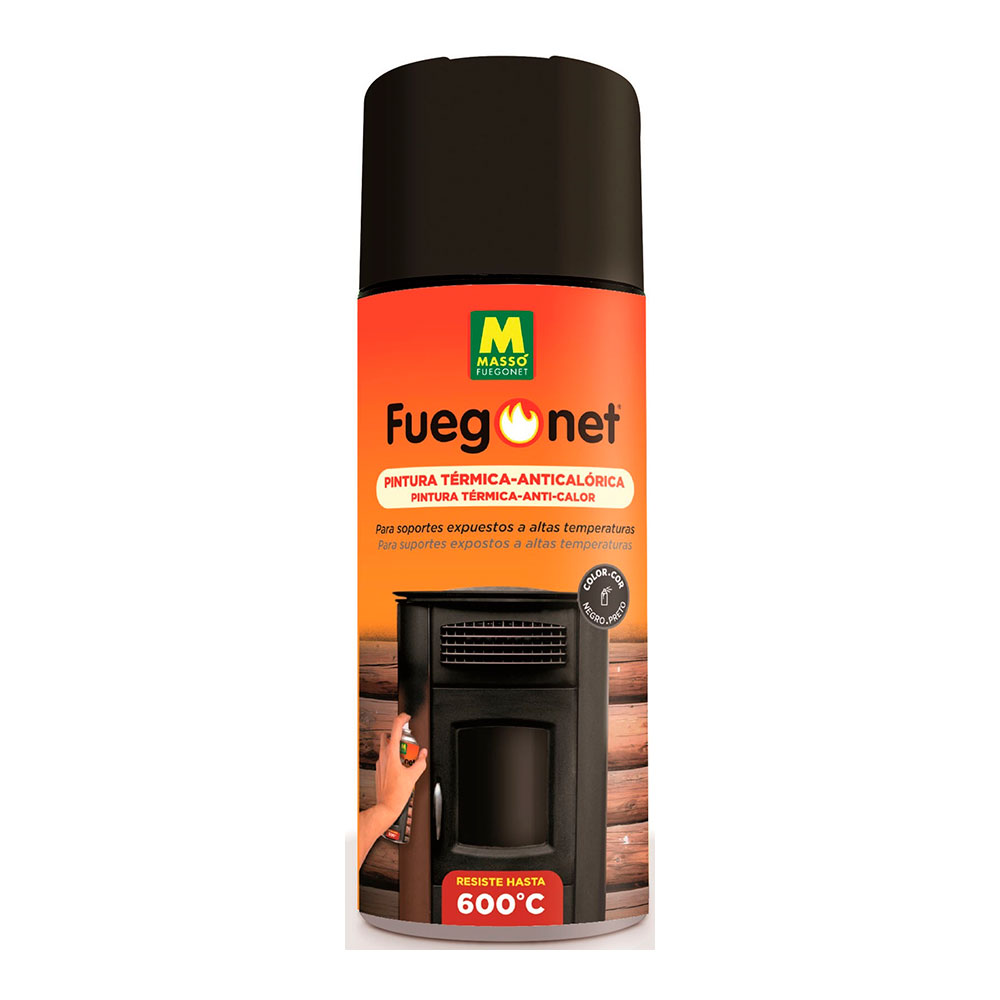 Pintura anti-calorifica preta 400ml fuegonet masso