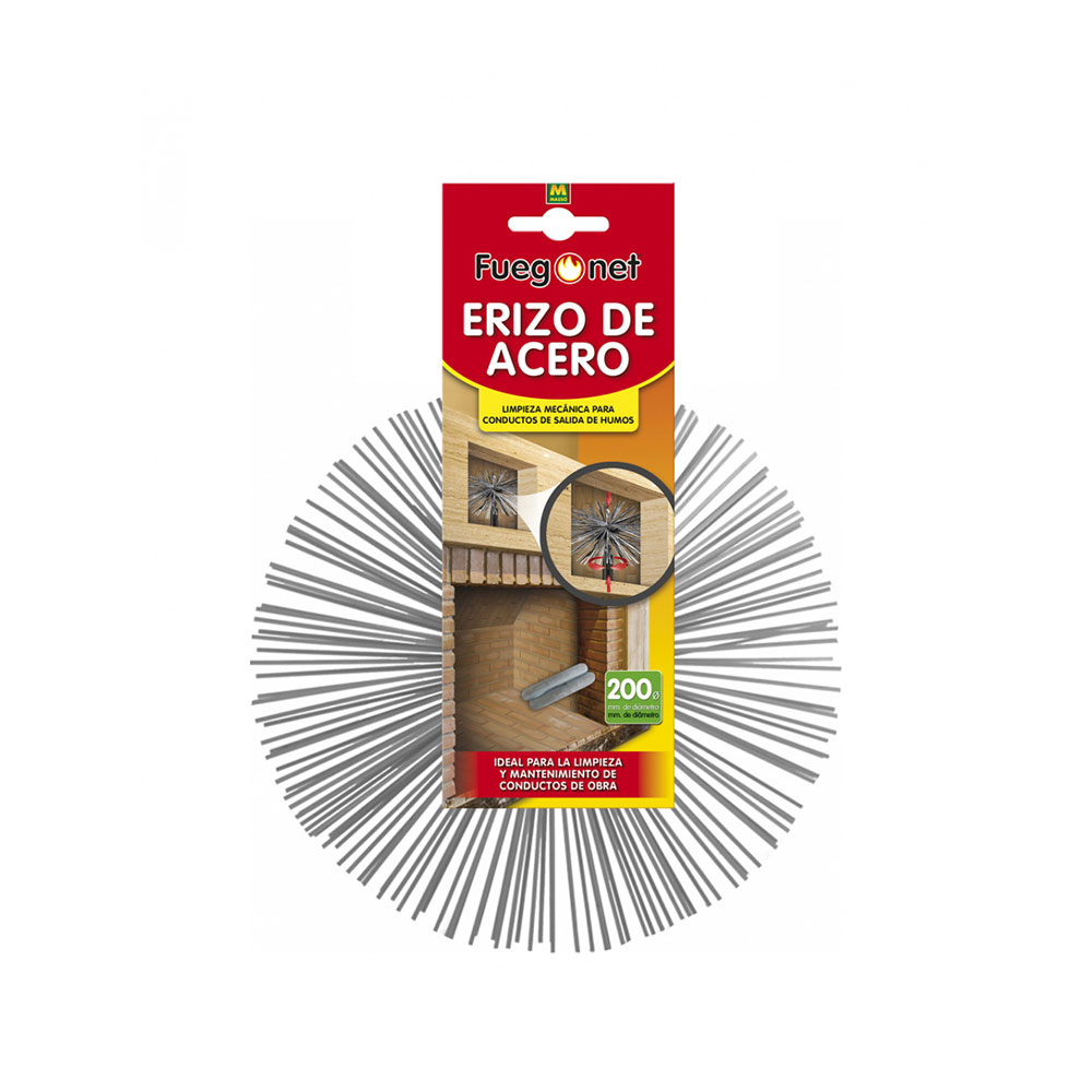 Ouriço de aço para limpar fuligem ø200mm fuegonet 231542 massó