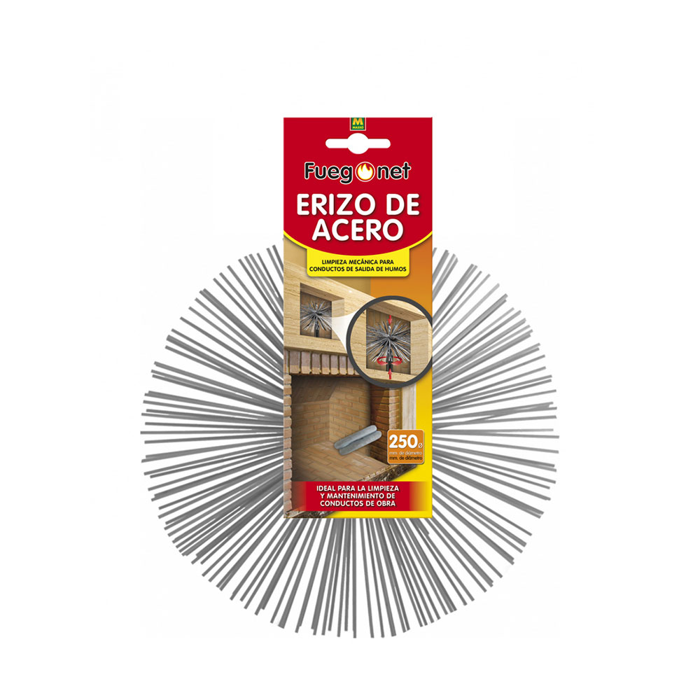 Ouriço de aço para limpar fuligem ø250mm fuegonet 231543 massó