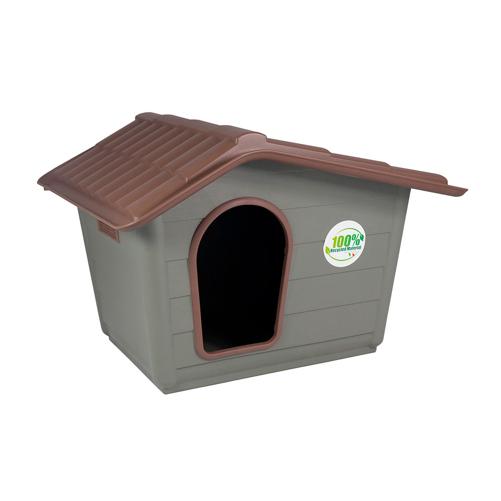 Casinha eco mini 100% material reciclável com dupla grelha da ventoinha 60x50x41cm