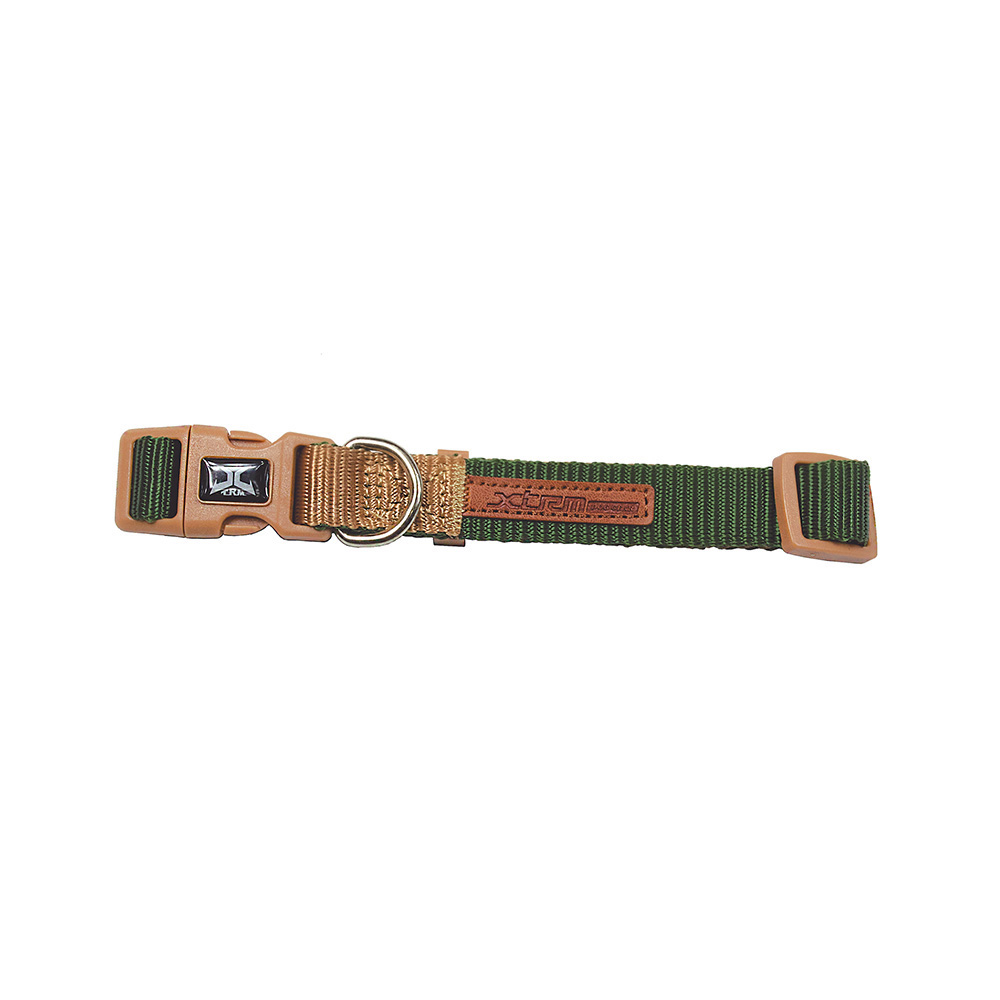 Colar verde-beige floresta-britânica x-trm duplo premium 48-66cm x 2 5cm nayeco