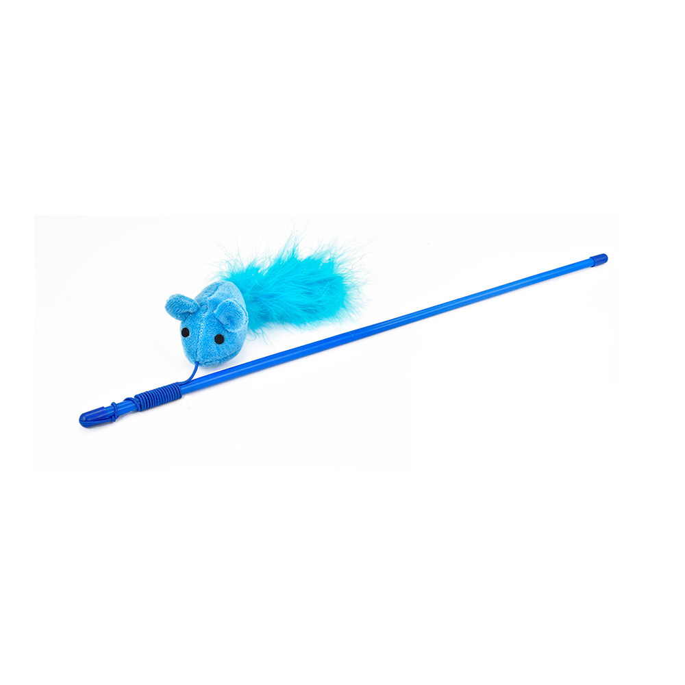 Brinquedo para gatos haste com rato e caneta 48 cm nayeco