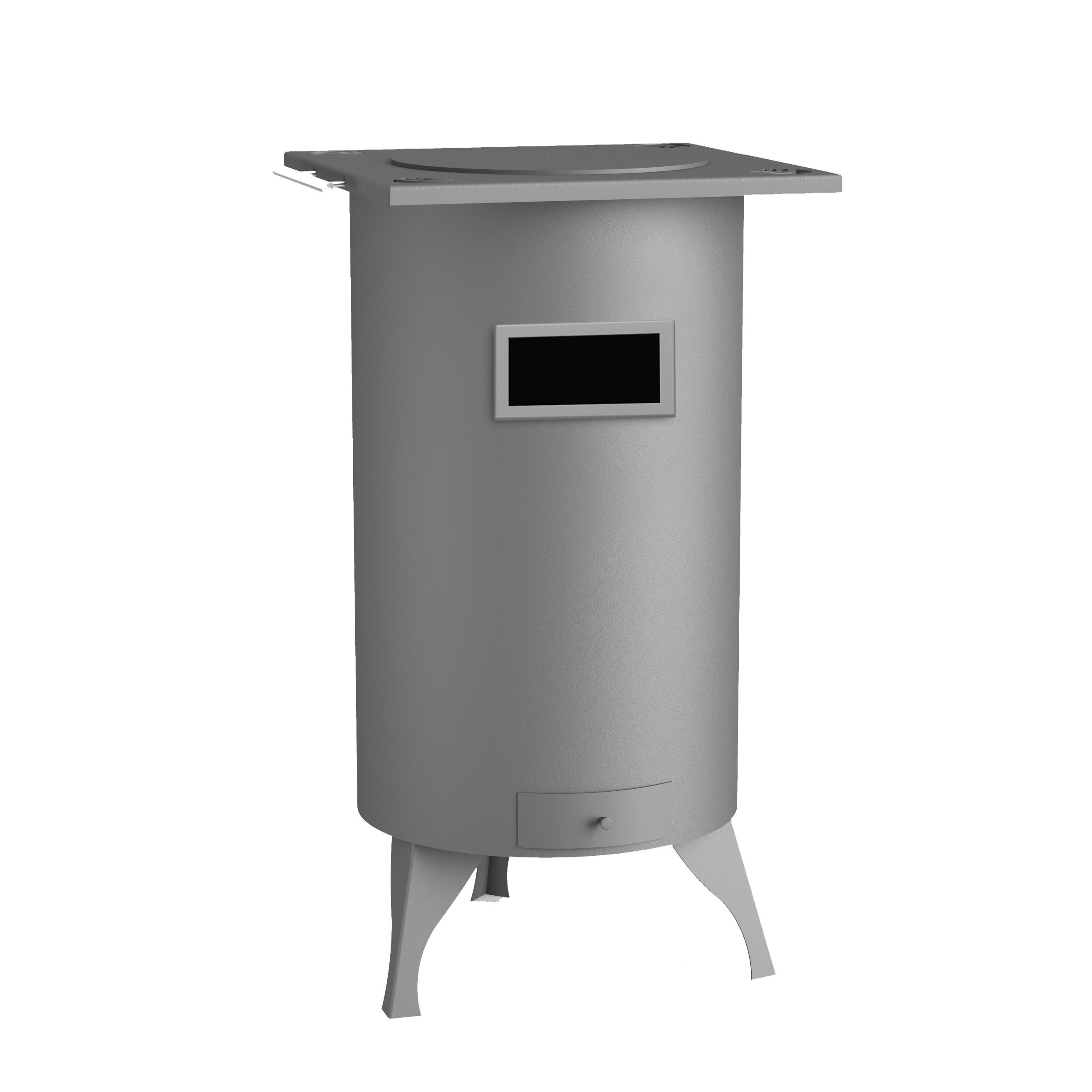 Churrasqueira para aquecer pratos redonda fm bh7 - saída de fumos traseira ø42x78 4cm