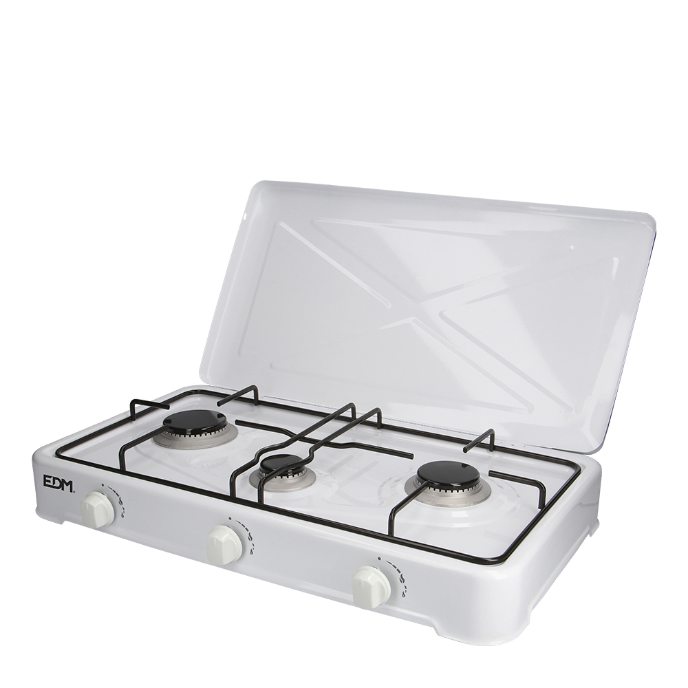 Fogao de gas esmaltada 3 fogos 60x33x12cm edm
