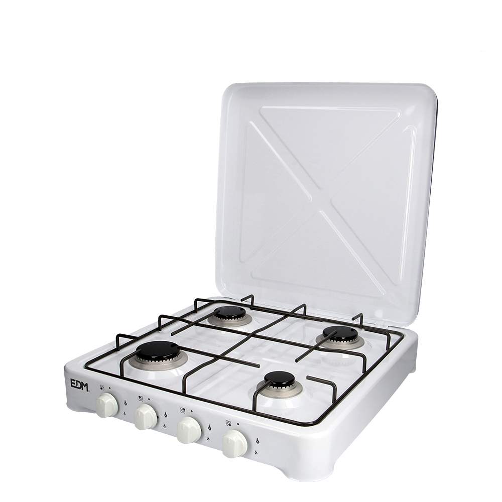 Fogao de gas esmaltada 4 fogos 50x50x12cm edm
