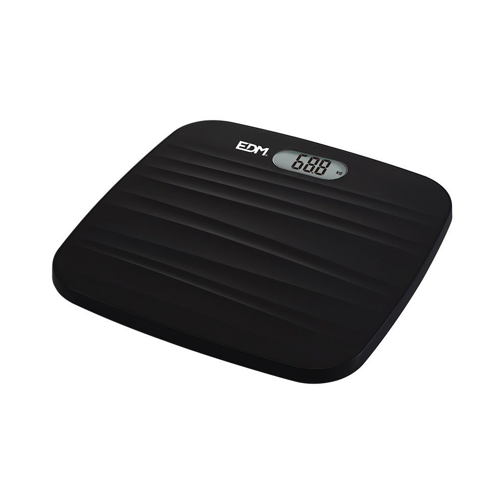 *ult.unidades*balança para casa de banho digital base rugosa preta max. 180kg edm