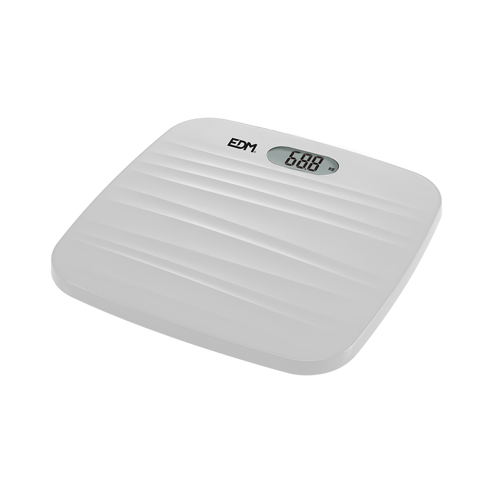 *ult.unidades*balança para casa de banho digital base rugosa branca max. 118kg edm