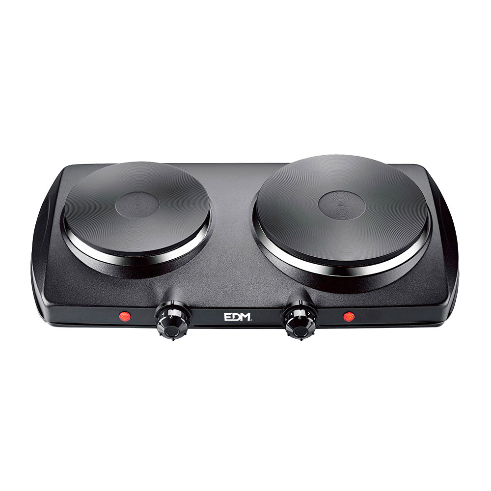 Cozinha eletrica preto 1400w 2 fogos ce/a13 46 5x26x8 5cm edm
