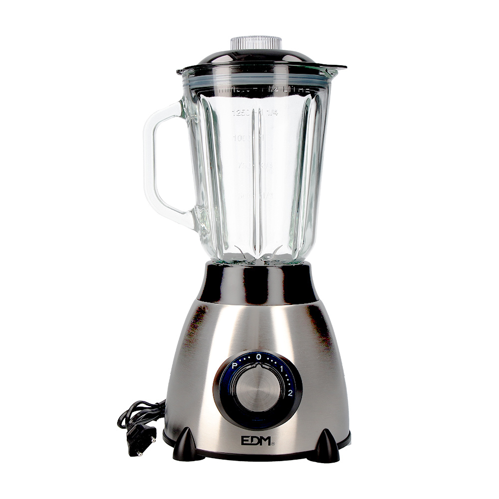 Liquidificador com copo de vidro 1 5 l 550w ø18x40cm edm