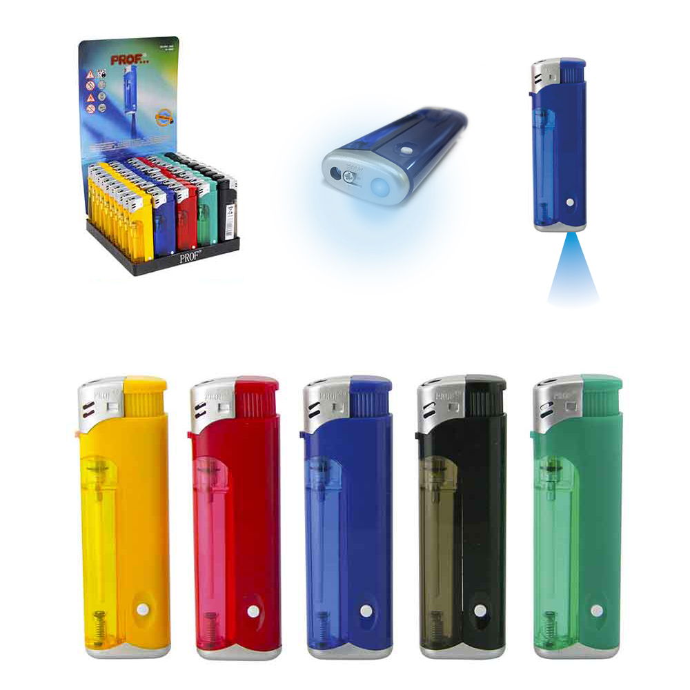 Isqueiro twig transparente com luz recarregável várias cores euro/u