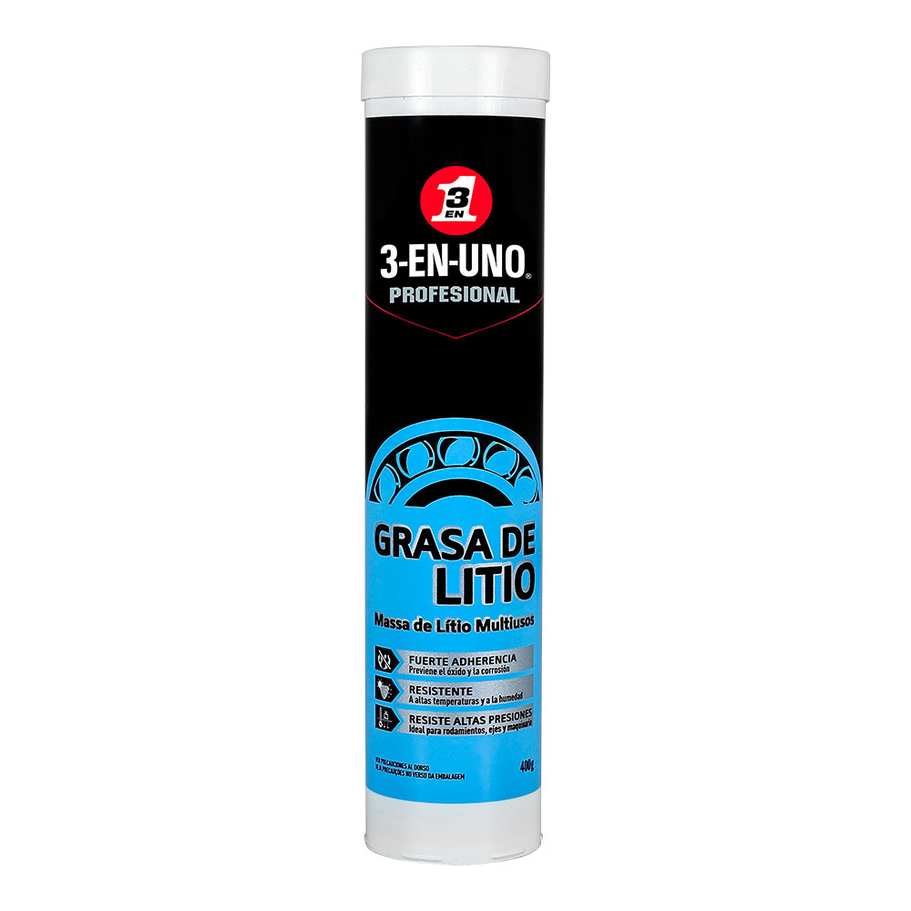 Tubo de graxa de lítio multiusos 400g 34223/37 3 em 1