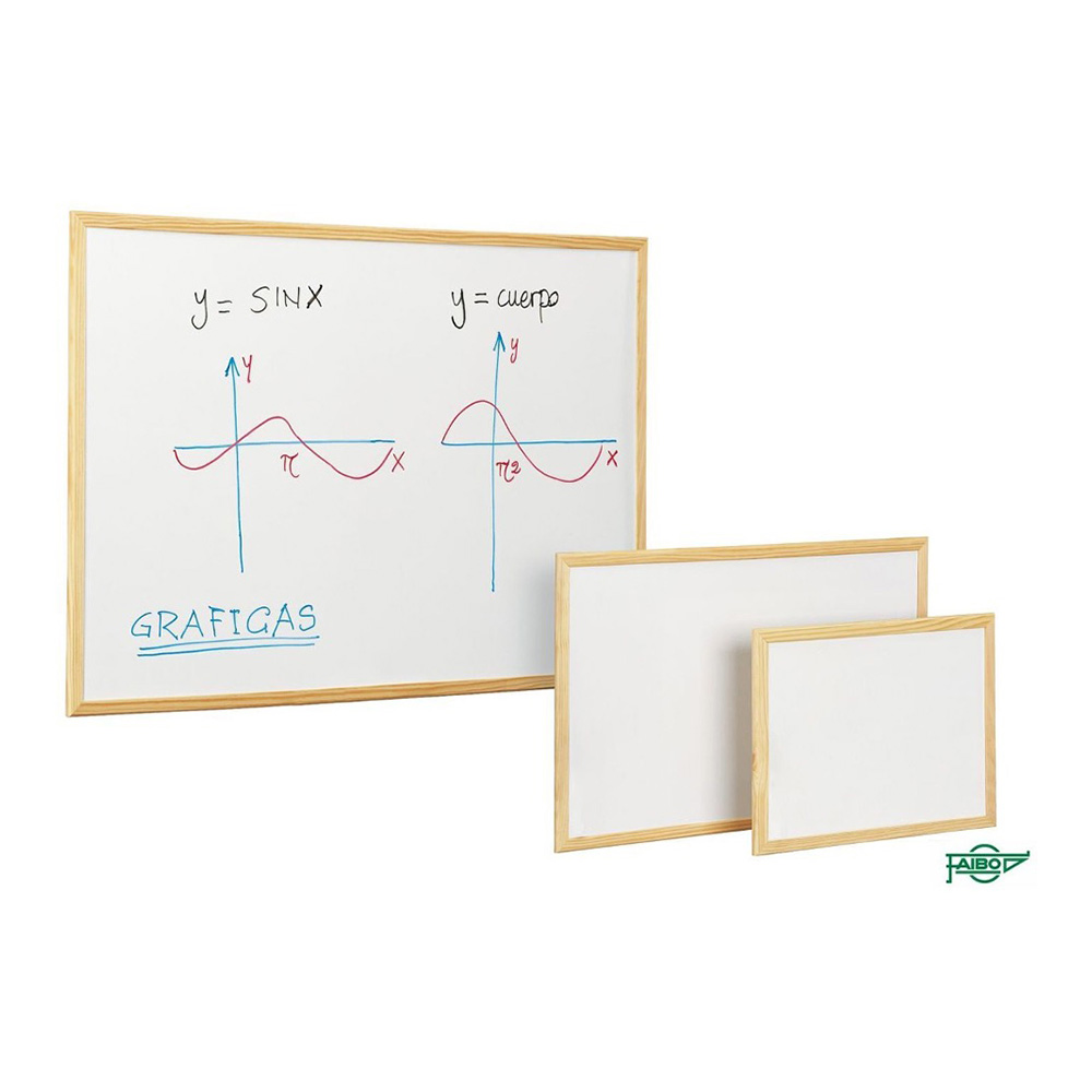Quadro-branco com moldura de madeira 40x60cm faibo