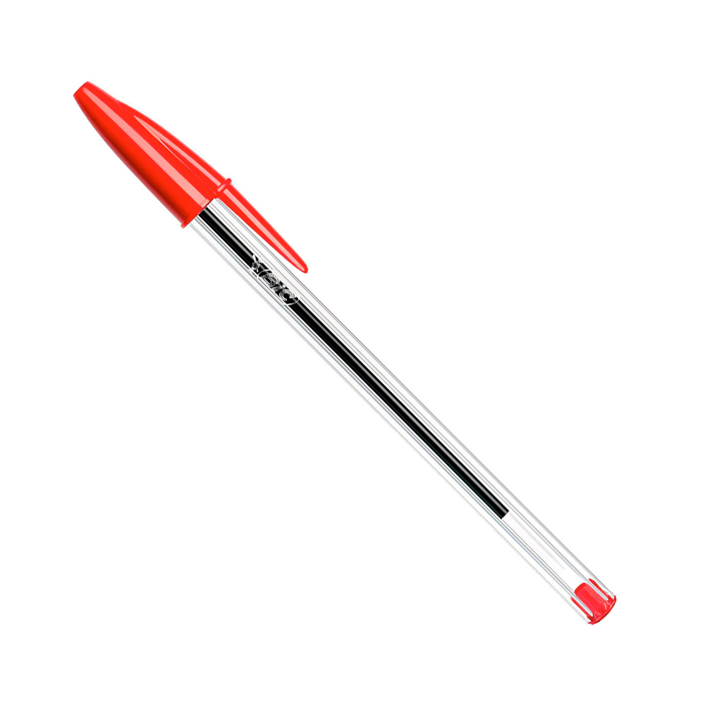 Pack 50 uni. caneta bic cristal vermelha