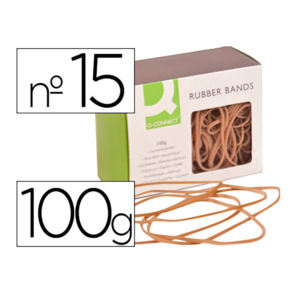 Elásticos q-connect 100gr. n°15 150x2mm