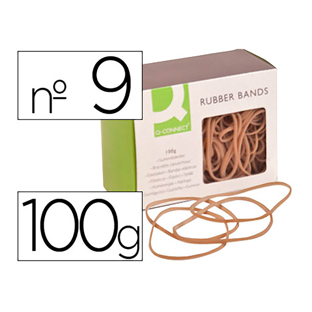Elásticos q-connect 100gr. n°9 90x2mm