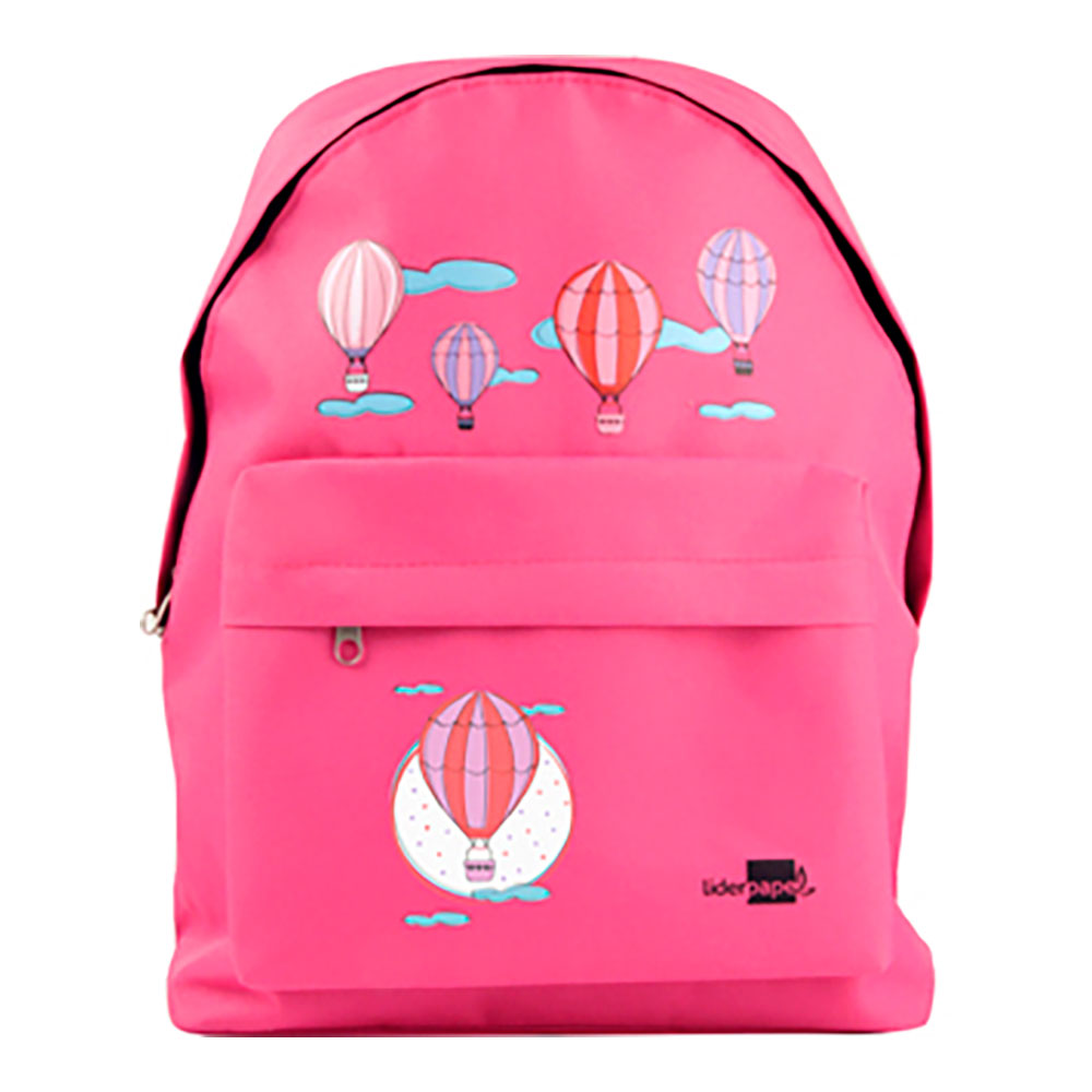 Ult. unidades mochila liderpapel modelo balões rosa.38x28x12cm