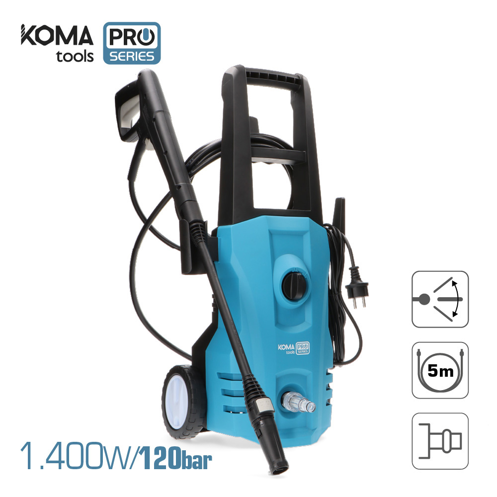 Hidrolavadora de alta pressão 1400w 120 bar 32x23 8x64 8cm koma tools