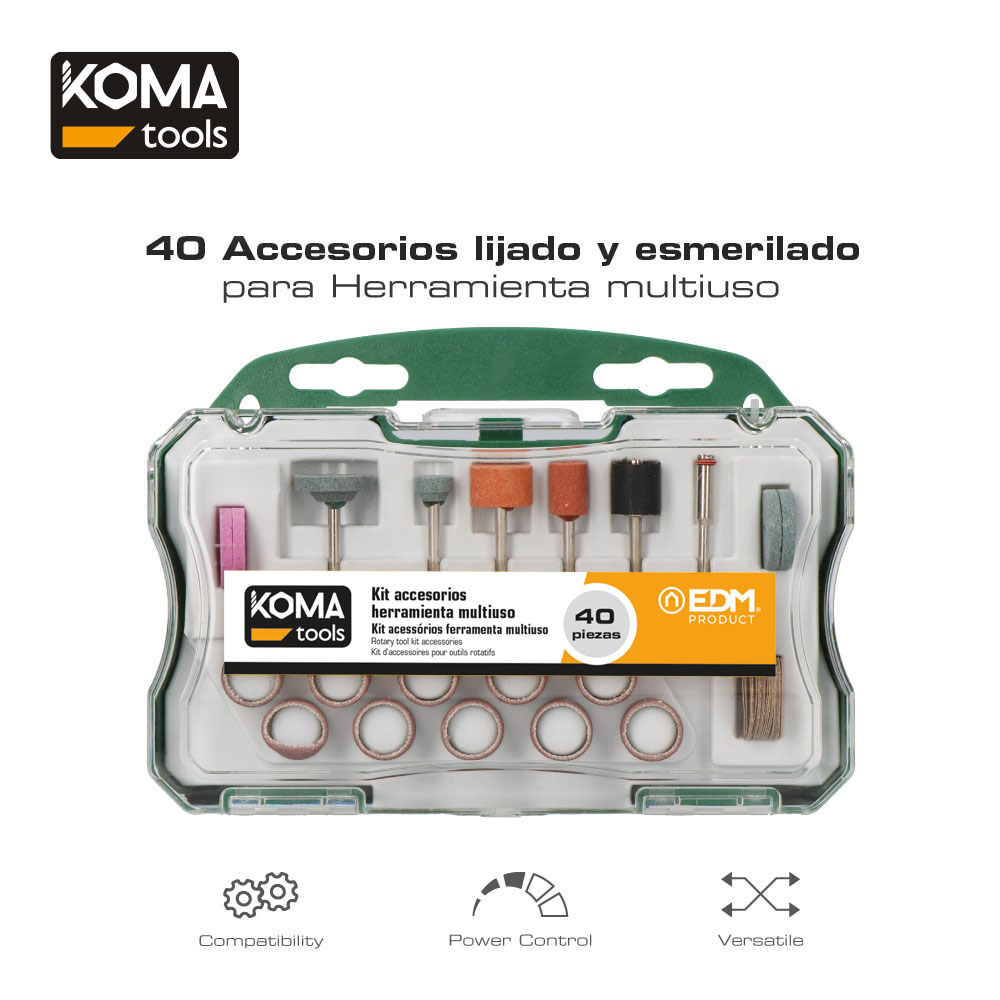 Set 40 acessorios para 08709 koma tools