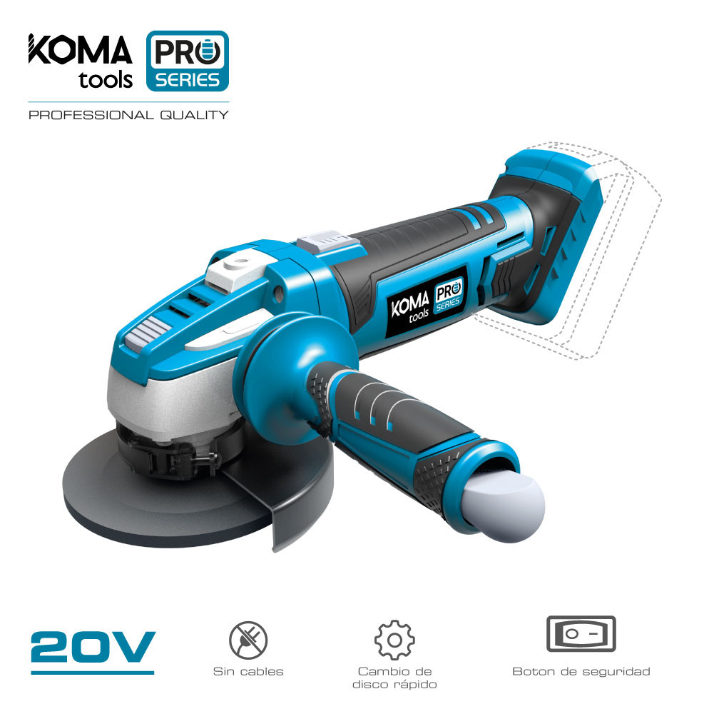 Rebarbadora 20v (sem bateria e carregador) 28 9x23 9cm koma tools pro series battery