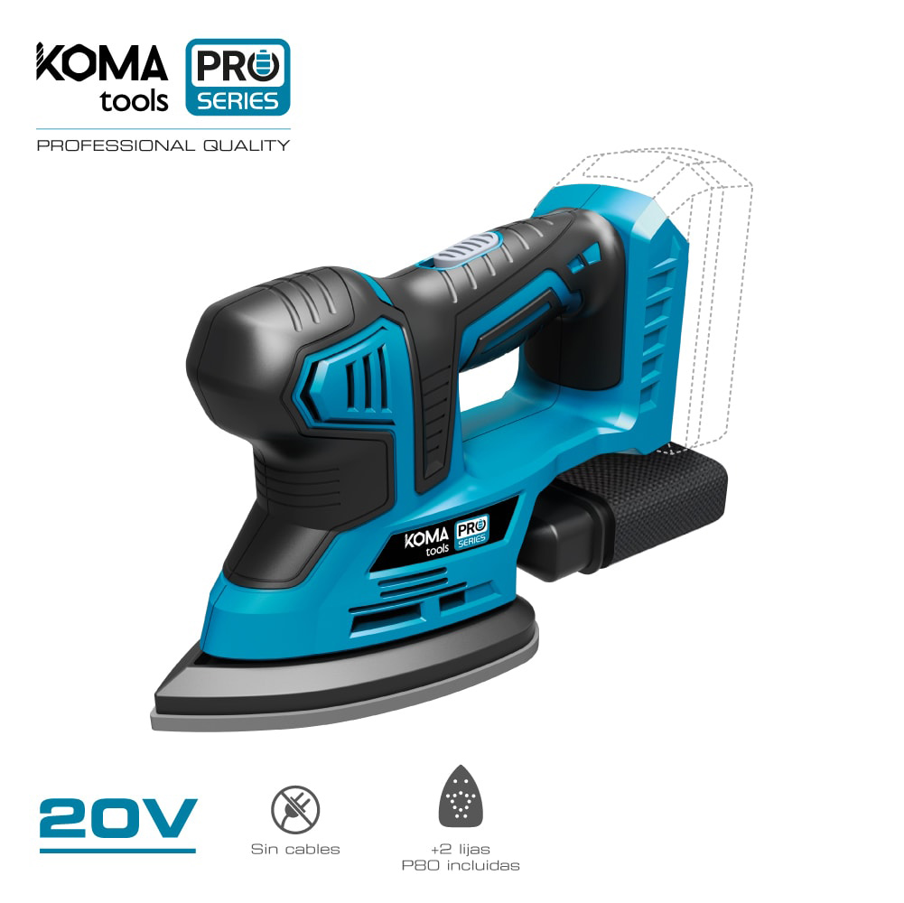 Lixadora tipo mouse 20v (sem bateria e carregador) bateria koma tools pro série 20 4x15 5cm koma tools pro series battery