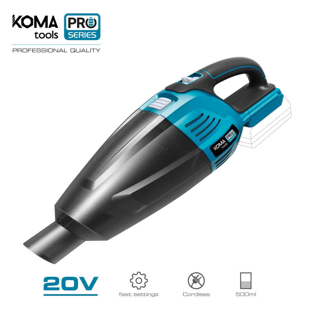 Aspirador 20v (sem bateria e carregador) 45 5x13 5cm koma tools pro series battery