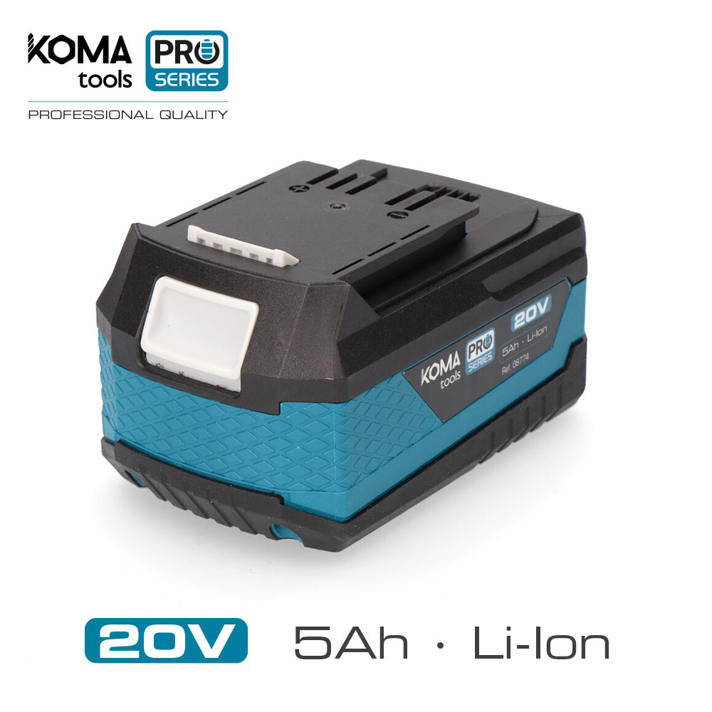 Bateria de li-ion 20v 5.0a 7 5x11 7x6 3cm koma tools pro series battery