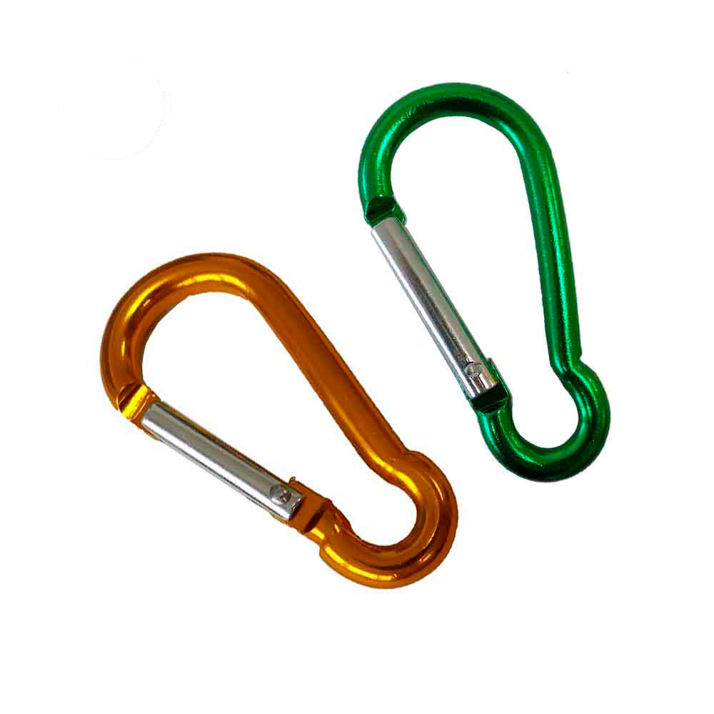 Mosquetão aluminio 5cmxø5mm várias cores