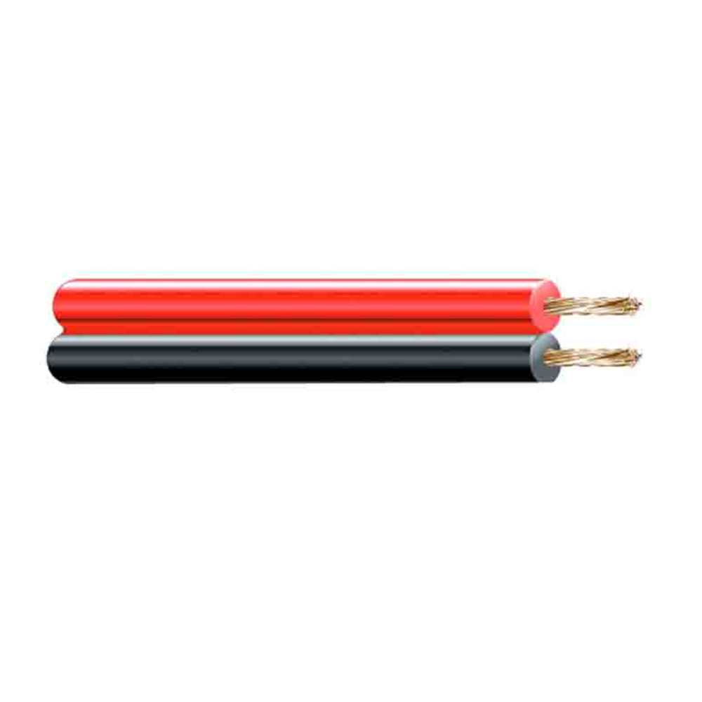 Cabo paralelo 2x1mm preto vermelho  áudio  euro/mts (bobina pequena ø200x60mm)