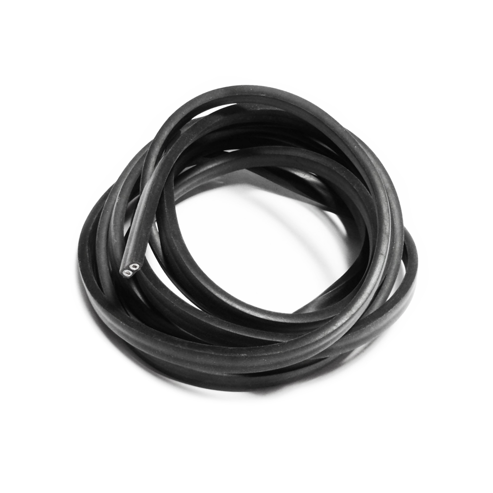 Cabo paralelo plano preto 2x2 5mm exterior euro/mts