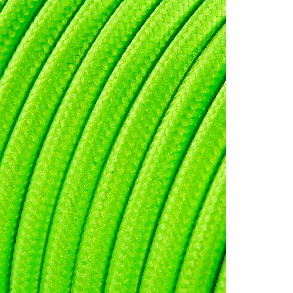 Cabo cordão tubular 2x0 75mm amarelo fluorescente 5m