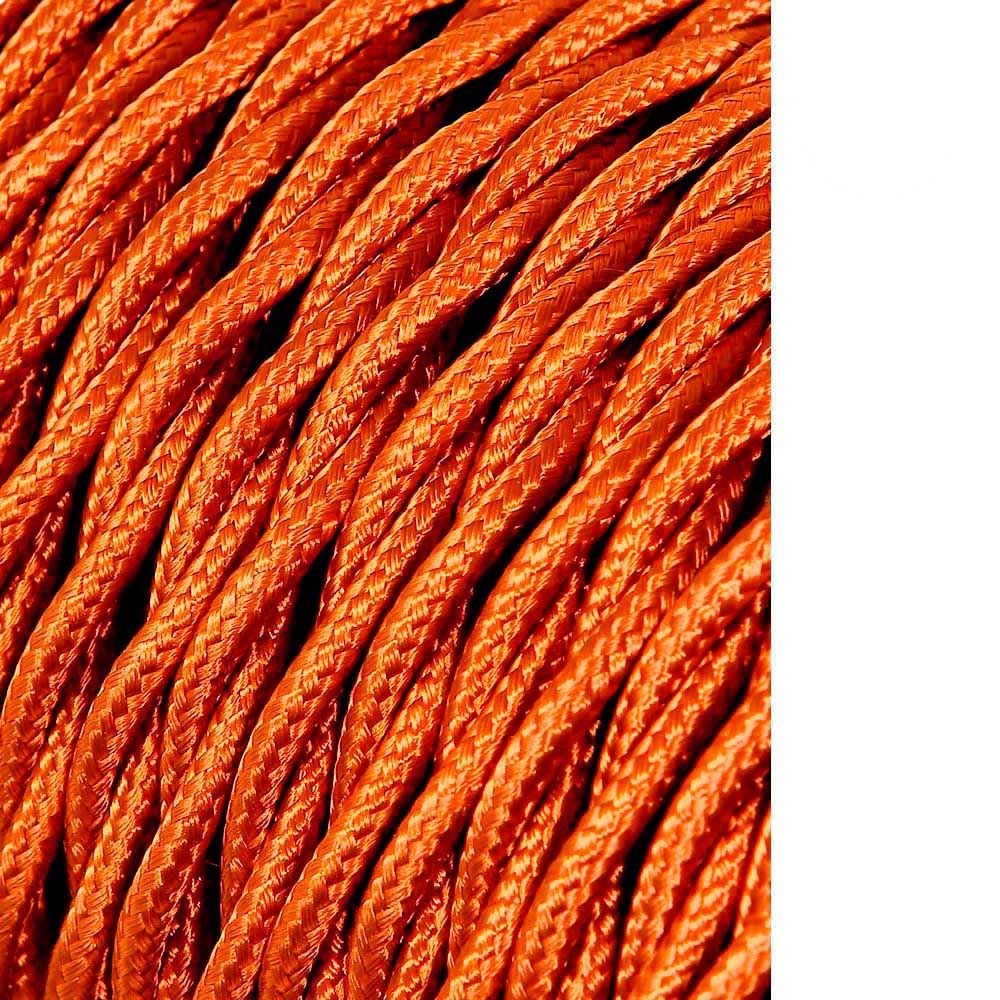 Cabo têxtil trançado 2x0 75mm c12 ouro seda 25m