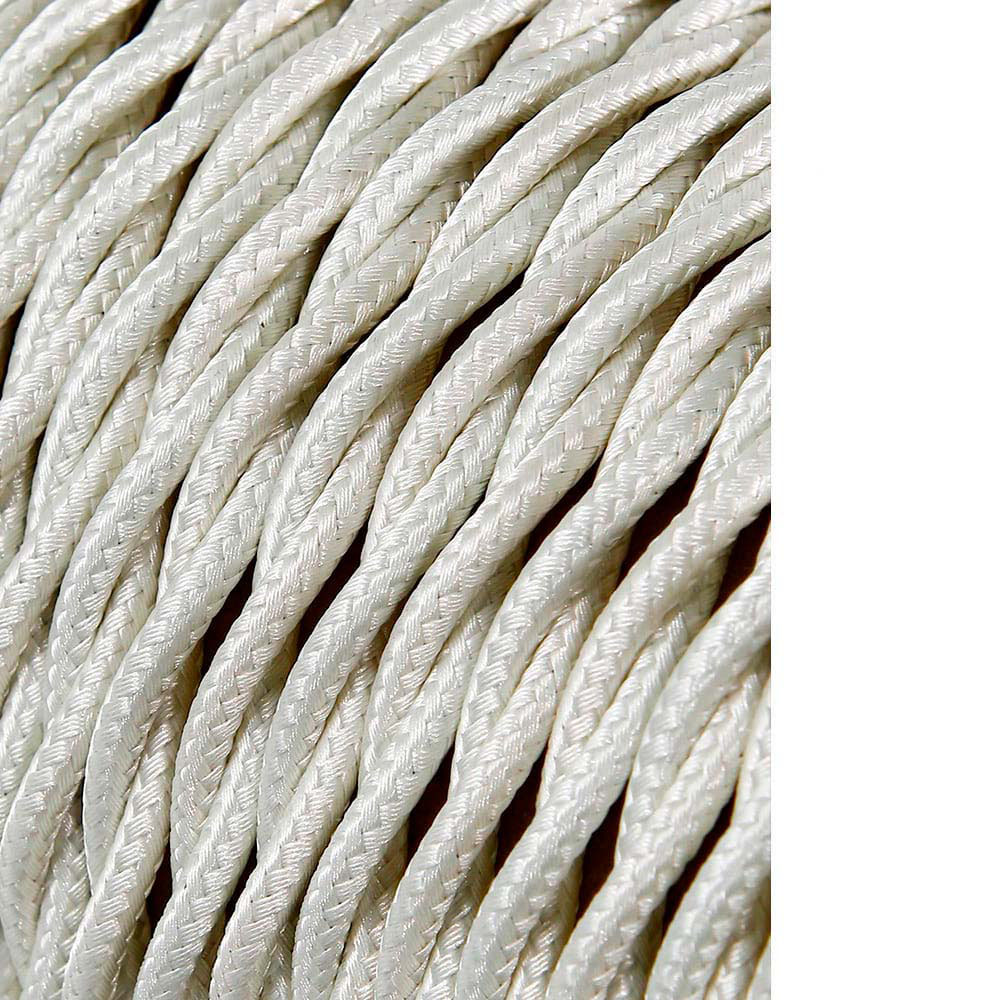 Cabo têxtil trançado 2x0 75mm algodão 25m