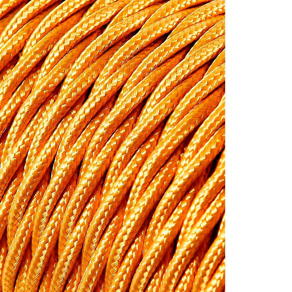Cabo têxtil trançado 2x0 75mm c45 ouro opaco 25m