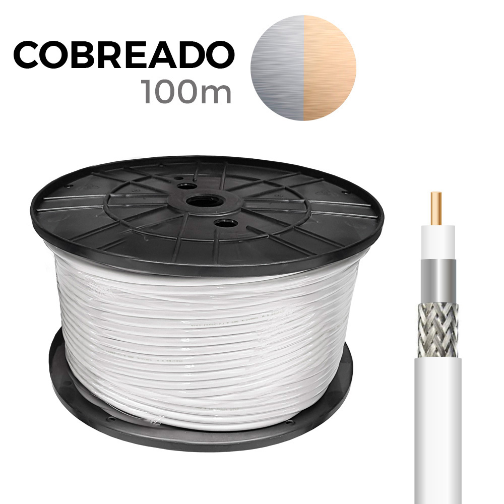 Cabo coaxial blindado cobre edm euro/mts