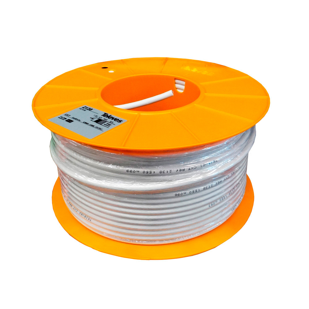Cabo coaxial blindado televes euro/mts (bobina ø270x136mm)