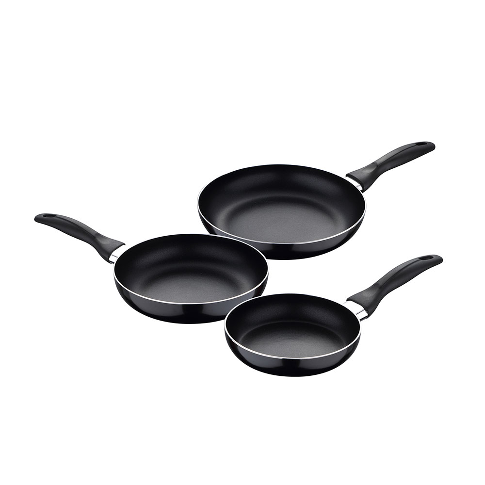 Kit de 3 frigideiras (16+20+24cm) alumínio prensado  adequado para indução  navy black  san ignacio