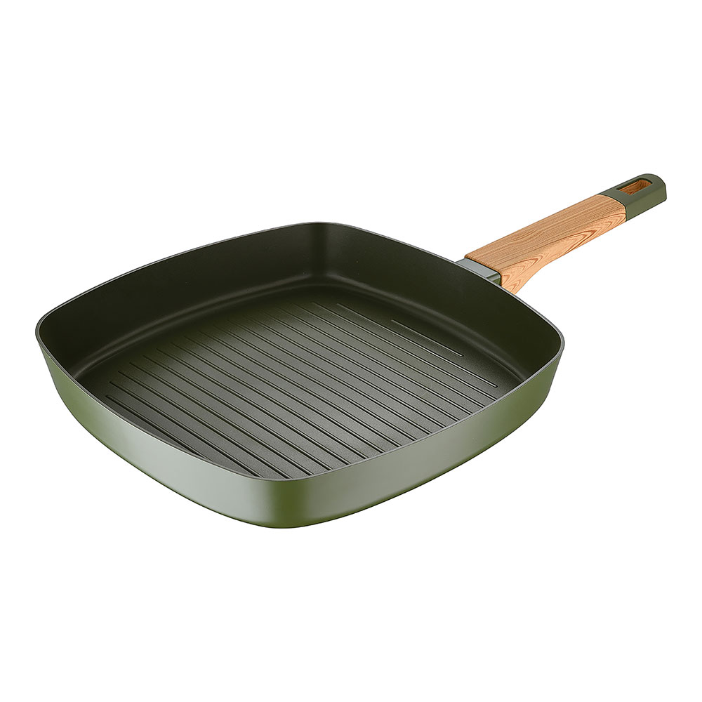 Frigideira grelha 28x8cm aluminio 100% reciclado ind green earth sg6764 san ignacio