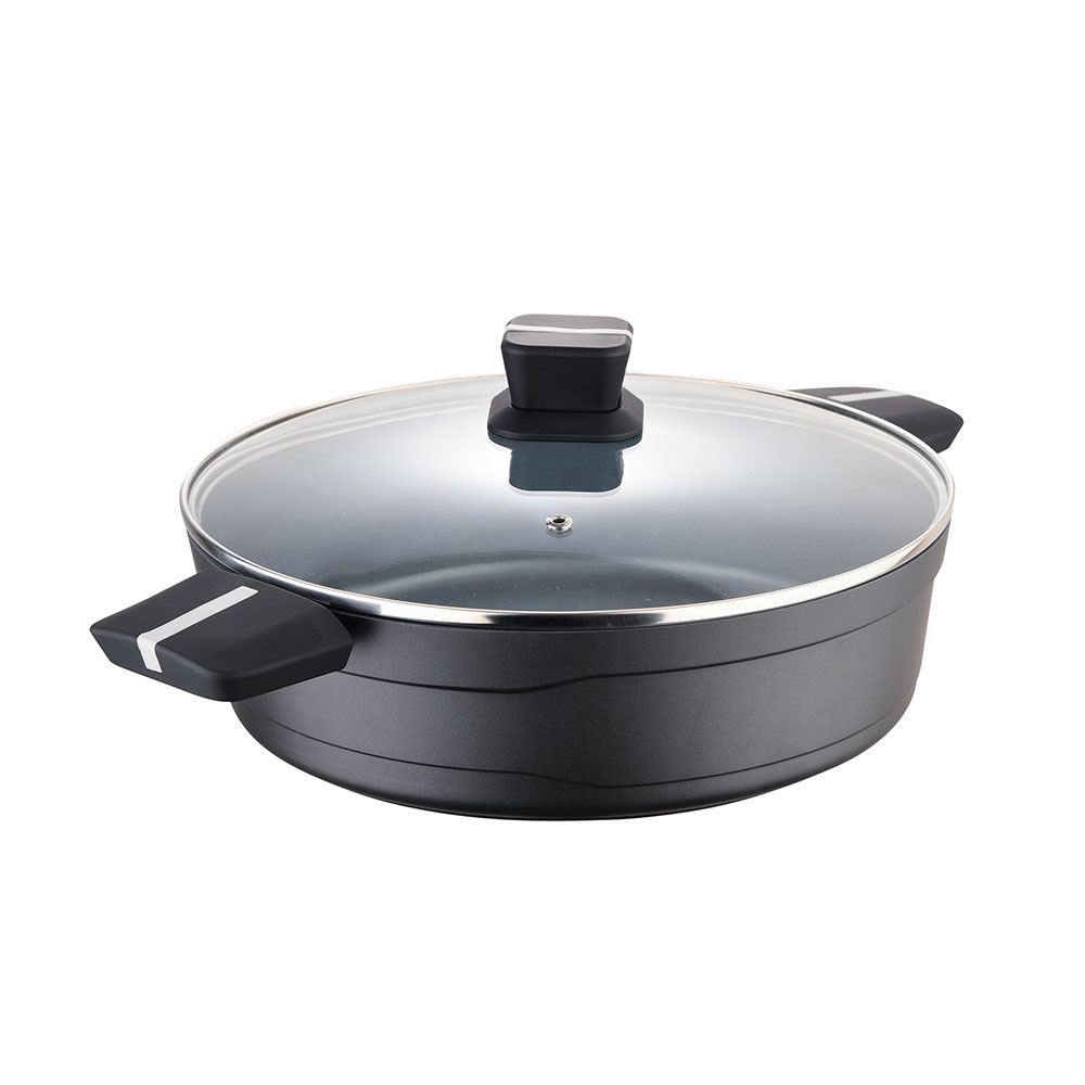 Panela ø28x8 0cm alu fundido ind c/tampa bistro grey sg6427 san ignacio